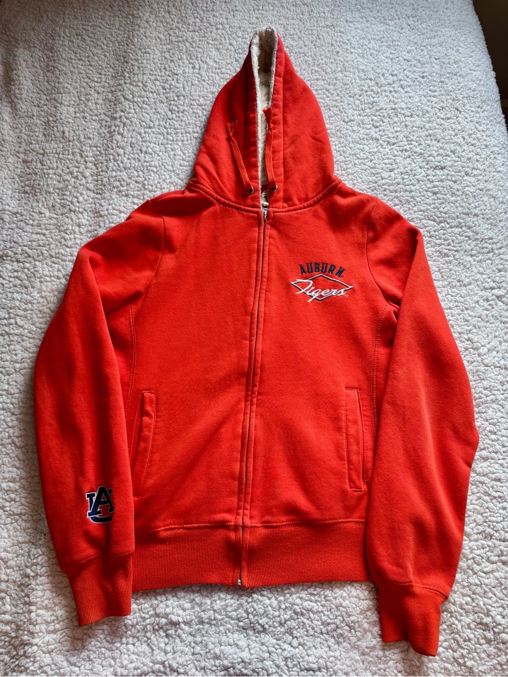 NCAA Auburn Tigers Orange Full-Zip Hooded Sweatshirt